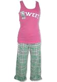 Sweet Pink and Green Tank and Pant Set