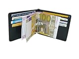 J-NEFF GERMANY LEDER DOLLARCLIP GELDBÖRSE GELDBEUTEL BÖRSE GELDKLAMMER SCHWARZ