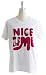 【ユニセックス】 (ソウルズマニア) SOULSMANIA NICE TIME バックプリント入り 半袖Tシャツ (メンズ(M)大きめ, ホワイト)