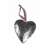 Galvanised Metal Heart Decoration