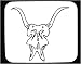 Mouse Pad with black and white, Texas, fossil, cow, skeleton, bull, bovine, skull