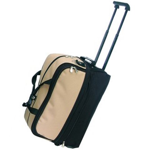 Expandable Rolling Duffel Bag W shoe Storage Khaki Delores J. Smithio