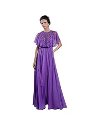 Modest Chiffon Beaded Wrap  Empire   Waistline Floor Length Evening Dress/Homecoming Dress/Prom Dress/Wedding Party Dress  With Rhinestones