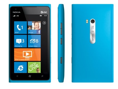 Nokia Lumia 900 4G - BLUE CYAN - FOR AT&T ONLY (LOCKED) - No Contract - 1 YEAR US WARRANTY