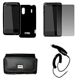 EMPIRE Black Leather Case Pouch with Belt Clip and Belt Loops + Black Silic ....