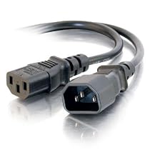 Cables To Go 03140 18 AWG Computer Power Cord Extension IEC320C13 to IEC320C14, 1 Feet/0.30 Meters (Black)