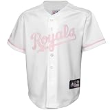 MLB Majestic Kansas City Royals Youth Girls Baseball Jersey - White (12/14)
