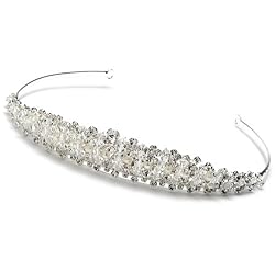 Wedding Tiara Bridal Headband with Rhinestone & Pearl 217