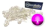 microtivity 4.8mm Wide Angle Pink Straw Hat LED (Pack of 25)