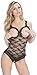 O Sexy Lingerie Women's Open Cup Crotchless Teddy