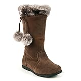 モモ グロウ 幼児/キッズ用「エラ」ブラウン レザー ブーツ ネイビー 米国幼児用サイズ8 M (インポート)