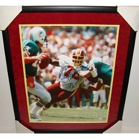 Buy NEW Dexter Manley SIGNED Suede Framed 16x20 REDSKINS