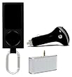 Macally Accessory Bundle for iPod nano 5G Including Leather Case, USB Car Charger, and Portable Battery