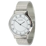 Gents Seonda stainless steel expanding strap watch