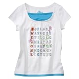 Girls’ Circo® White Short-Sleeve Crossword Glitter 2-fer Tee