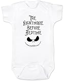 Vulgar Baby Nightmare Before Bedtime Onesie, White