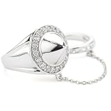 Nicky Hilton Sterling Silver Spike Ring With C