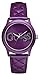 Guess Women's U96004L1 Leather Quartz Watch with Purple Dial