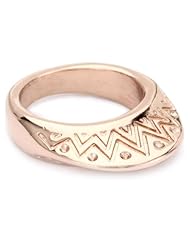 House of Harlow 1960 14k Rose Gold-Plated Etched Mohawk Ring
