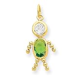 14k August Boy Gemstone Charm