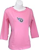 Women's Tennessee Titans Pink 'Frosted Logo' 3/4 Sleeve Tee