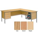 New. Trexus Traditional 1800 Return Desk Right-hand Filer W1800xD1795xH737mm Maple