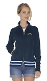 NFL Women's San Diego Chargers Sweater Mix Jacket (Navy, Medium)