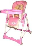 604B Pink Adjustable Wheeled Dexluxe High Chairs