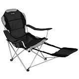 Xscape Designs Sportline - Xl Quad-Fold Chair W/ Footrest - Black