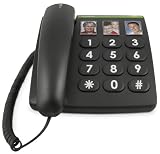 Produkt-Bild: Doro PhoneEasy 331ph Schnurgebundenes Gro&szlig;tastentelefon mit 3 Dirktwahl-Fototasten schwarz