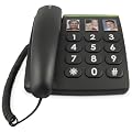 Doro PhoneEasy 331ph Schnurgebundenes Gro�tastentelefon mit 3 Dirktwahl-Fototasten schwarz