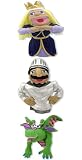 Set of 3 Royal Plush Hand Puppets By Melissa and Doug Princess Knight Dragon Puppets