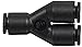 Legris 3140 04 00 Nylon Push-to-Connect Fitting, Wye, 5/32