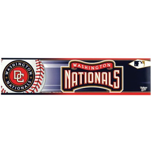 Washington Nationals - Logo & Name Bumper Sticker MLB Pro Baseball