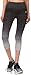 Simplicity Junior's Activewear Seamless Ombre Jacquard Capri Leggings Pants
