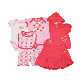 Apple Bottoms Six-Piece Set (0-9m)