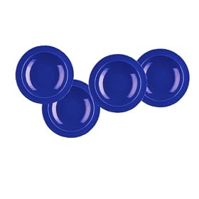 Emile Henry 9-inch Soup Pasta Bowls, Set of 4, Azur by Emile Henry