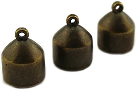 PendantScarf Plastic Antique Bronze Jewelry End Bead Caps (Pack of 50)