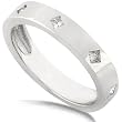 1/6ct Princess Diamond Wedding Band in Platinum (HI/I1)