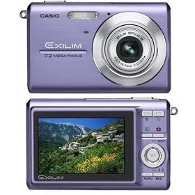 Casio Exilim EX-Z75 7.2MP Digital Camera with 3x Anti Shake Optical Zoom (Blue) by Casio
