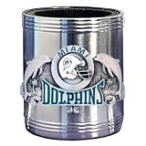 Miami Dolphins Stainless Steel Beverage Can Cooler - NFL Football Fan Shop Sports Team Merchandise
