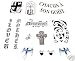 Robbie Williams Fancy Dress Tattoos Deluxe - Set of 12