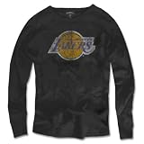 Los Angeles Lakers '47 Brand Charcoal Vintage Logo Scrum Long Sleeve T-Shirt