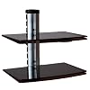 TecTake Wandhalterung f�r DVD Player, Receiver (2 Ablageb�den) silber