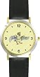 Mother Goose No.2 by Artist: Sylvia Long - WATCHBUDDY&reg; DELUXE TWO-TONE THEME WATCH - Arabic Numbers - Black Leather Strap-Size-Large ( Men's Size or Jumbo Women's Size )