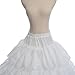 Topwedding 4 Hoops Ruffled Nylon Floor Length Half Slip Bridal Petticoat