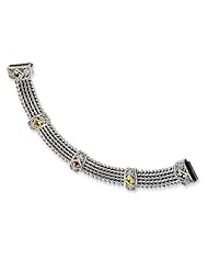 SS/14k Diamond and PERIDOT/Amythest/Blue Topaz Bracelet