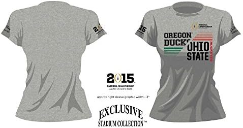 Exclusive Stadium Collection Grey Ladies Ohio State Buckeyes vs Oregon Ducks Split Screen Dueling T-Shirt (large)