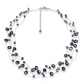 Valero Pearls pearls4girls Damen-Halskette S��wasser-Zuchtperle dunkelblau 43 cm + 5 cm 60201649