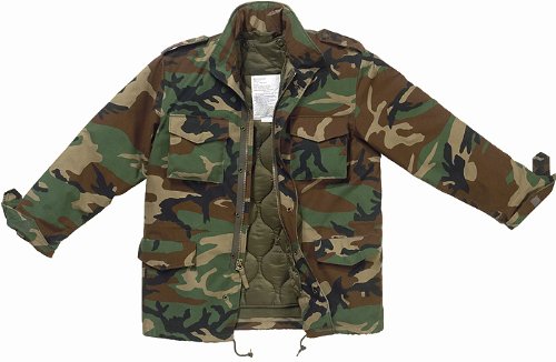 Woodland Camouflage Military M-65 Field Jacket 7991 Size 8X-Large